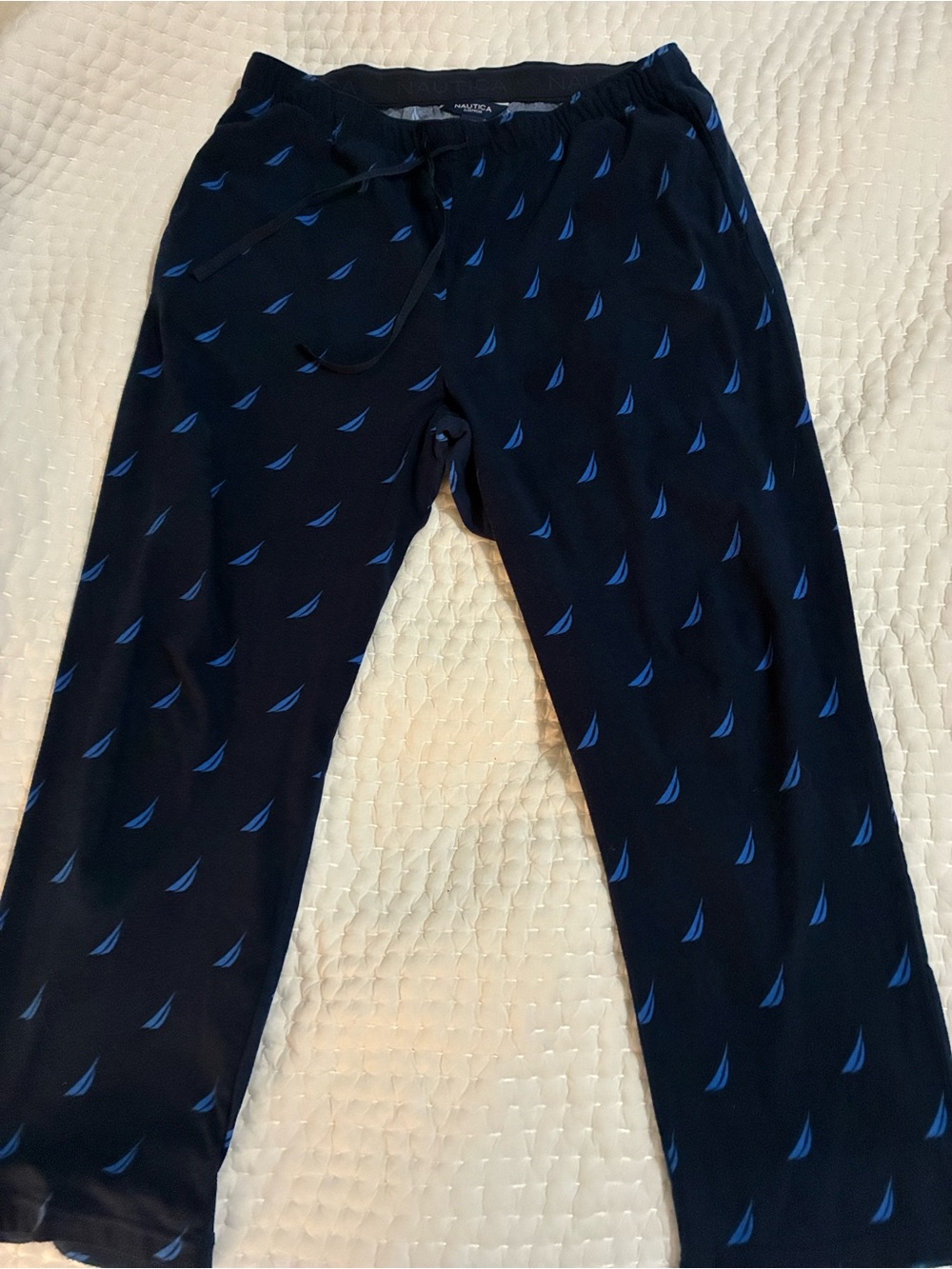 Nautica Navy pajama pants with Blue Sailboat Motif size L